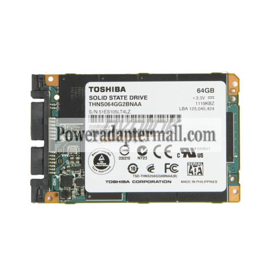 Toshiba 64GB Solid State Hard Disk Drive SSD SATA-2 1.8"